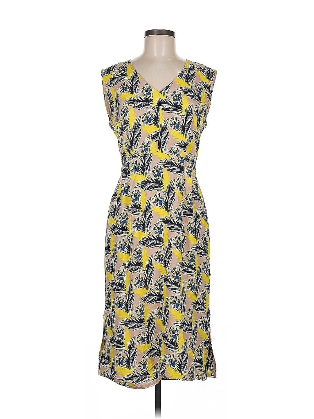 J. Crew 100% Silk Spring Meadow Floral Dress – Size 6 – Yellow - Picture 2 of 6